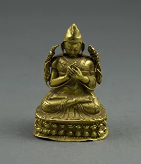 Tibetan Collection: Portrait of Lama Tsongkhapa, 18th / 19th century. Creator: Unknown