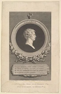 Metropolitan Mus Prints: Portrait of De Larive, 1785. Creator: Augustin de Saint-Aubin