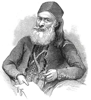 Portrait of the late Pacha of Egypt - from a recent drawing, 1844. Creator: Unknown