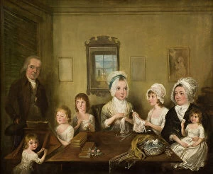 Home Collection: Portrait of the Latrobe family of Fulneck, c18th century. Creator: Elias Martin