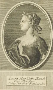 Portrait of Laura Bassi (1711-1778) , 1738. Creator: Anonymous Portrait of Laura Bassi (1711-1778) , 1738. Creator: Anonymous