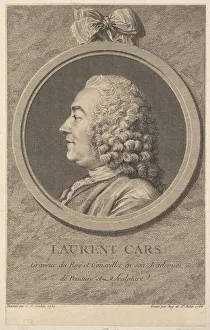 Laurent Prints: Portrait of Laurent Cars, 1768. Creator: Augustin de Saint-Aubin