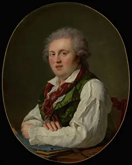 Kerchief Prints: Portrait of Laurent-Nicolas de Joubert, 1787. Creator: Francois-Xavier Fabre
