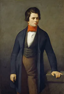 Portrait of Leconte de Lisle (1818-1894). Artist: Millet, Jean-Francois (1814-1875) Portrait of Leconte de Lisle (1818-1894). Artist: Millet, Jean-Francois (1814-1875)