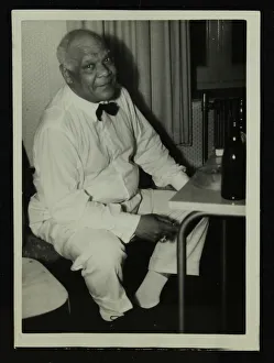 Dressing Room Prints: Portrait of legendary American jazz musician Sidney Bechet, 1950s. Artist: Denis Williams