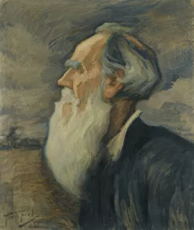 Portrait of Leo Tolstoy. Artist: Pasternak, Leonid Osipovich (1862-1945)