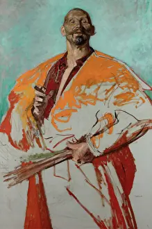 Modernism Prints: Portrait of Leon Wyczolkowski, c1895. Creator: Jacek Malczewski