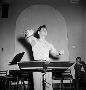 Bernstein Leonard Prints: Portrait of Leonard Bernstein, Carnegie Hall
