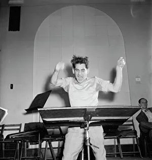 Bernstein Leonard Prints: Portrait of Leonard Bernstein, Carnegie Hall