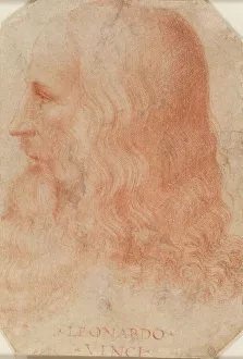 Portrait of Leonardo da Vinci, c1515-1518. Creator: Melzi, Francesco (1493-ca. 1570)
