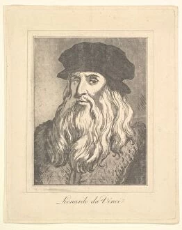 Da Vinci Leonardo Collection: Portrait of Leonardo da Vinci (from Characaturas by Leonardo da Vinci