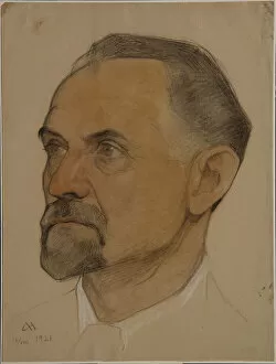Portrait of Leonid Borisovich Krasin (1870-1926), 1921. Artist: Andreev, Nikolai Andreevich (1873-1932)