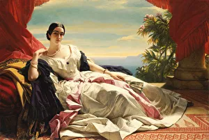 Portrait of Leonilla Ivanovna Baryatinskaya, Princess zu Sayn Wittgenstein (1816-1918), 1843. Artist: Winterhalter, Franz Xavier (1805-1873)