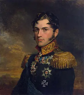 Braid Prints: Portrait of Leopold, Prince of Saxe-Coburg (1790-1865), 1822. Creator: George Dawe