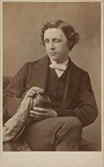 Dodgson Prints: Portrait of Lewis Carroll (1832-1898), 1863. Creator: Rejlander, Oscar Gustav (1813-1875)