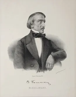 Borel Prints: Portrait of the Literary critic and Philosopher Vissarion Grigoryevich Belinsky (1811-1848)