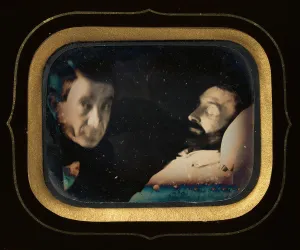 Alive Prints: [Portrait of Living Man beside Dead Man], ca. 1850. Creator: Louis Dodero