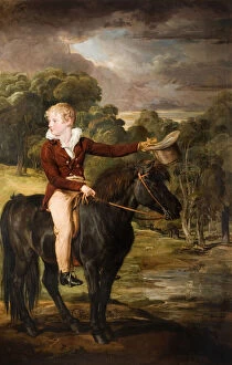 Images Dated 9th April 2021: Portrait Of Lord Stanhope (1805-66) Riding A Pony, 1815. Creator: James Ward