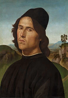 Images Dated 25th February 2021: Portrait of Lorenzo di Credi, 1488. Creator: Perugino