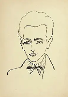 Delaunay Prints: Portrait of Louis Aragon, frontispice in 'Les Aventures de Telemaque'