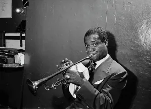 Aquarium Prints: Portrait of Louis Armstrong, Aquarium