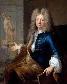 Boullogne Collection: Portrait of Louis Boullogne the Younger (1654-1733). Artist: Tocque, Louis (1696-1772)