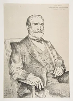 Lix Bracquemond Prints: Portrait of Louis Robert, 1873. Creator: Felix Bracquemond