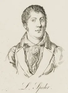 Louis Spohr Prints: Portrait of Louis Spohr (1784-1859), c. 1830. Creator: Anonymous