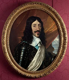 Canvasmaterial Prints: Portrait of Louis XIII (1601-1643), king of France, c1640. Creator: Philippe de Champaigne