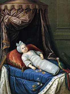 Louis Le Grand Prints: Portrait of Louis XIV (1638-1715) as Baby, ca 1638. Artist: Anonymous