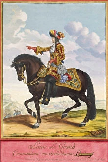 Images Dated 8th March 2011: Portrait of Louis XIV on Horseback in the Battle of Cambrai, second half of the 17th century