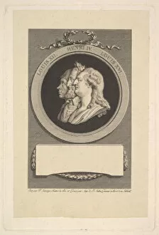 Bourbon Louis De Gallery: Portrait of Louis XVI, Henri IV, and Louis XII, 1791. Creator: Augustin de Saint-Aubin