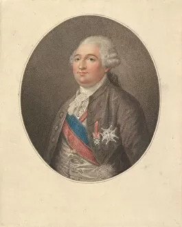 Bourbon Louis De Gallery: Portrait of Louis XVI, late 18th century. Creator: Unknown