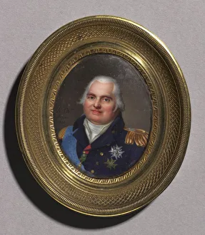 Jean Baptiste Jacques Augustin Prints: Portrait of Louis XVIII, 1822. Creator: Jean-Baptiste Jacques Augustin (French, 1759-1832)