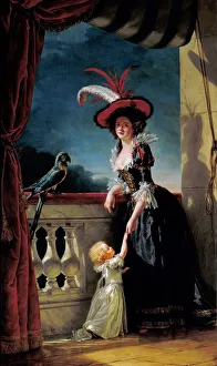 Portrait of Louise-Elisabeth of France with her son Ferdinand. Artist: Labille-Guiard, Adelaide (1749-1803)