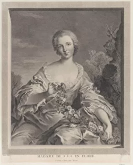 Duchess Of Orleans Gallery: Portrait of Louise Henriette de Bourbon Conti as Flora, 1766-1805