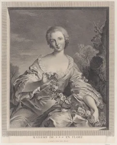Duchess Gallery: Portrait of Louise Henriette de Bourbon Conti as Flora, 1766-1805