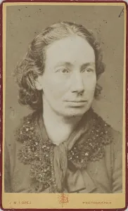 Photo Studio J Prints: Portrait of Louise Michel (1830-1905), c.1870. Creator: Photo studio J.M. Lopez, Paris