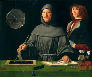 Mathematic Prints: Portrait of Luca Pacioli (1445-1517) with a student