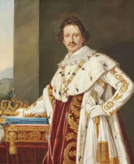 Portrait of Ludwig I of Bavaria (1786-1868) in Anointment Robe