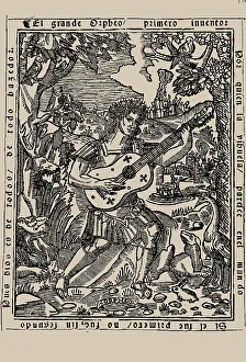 Portrait of Luis de Milán (1500-1561). From El maestro, 1536. Creator: Anonymous. Portrait of Luis de Milán (1500-1561). From El maestro, 1536. Creator: Anonymous