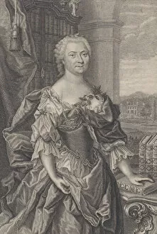 Portrait of Luise Gottsched, 1757. Creator: Johann Martin Bernigeroth