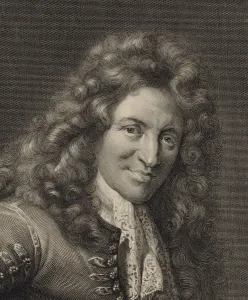 Portrait of the Lutenist and Composer Charles Mouton (c. 1626-1710), 1690s. Creator: Edelinck