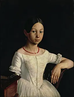 1840s Prints: Portrait of Lydia Miliukova (1832-?), 1848. Creator: Grigory Soroka
