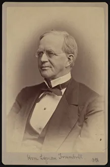Illinois United States Prints: Portrait of Lyman Trumbull (1813-1896), 1877. Creator: Samuel Montague Fassett