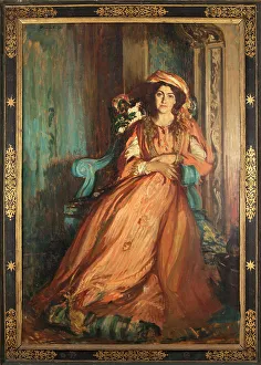 Je Blanche Prints: Portrait of Mabel Dodge at Villa Curonia, Florence, 1911. Creator: Jacques Emile Blanche