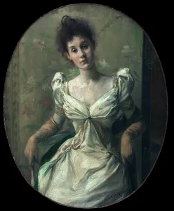 Je Blanche Prints: Portrait de Madame Abel Hermant, 1888. Creator: Jacques Emile Blanche