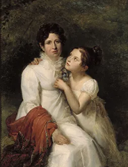 Niece Prints: Portrait de Madame Bauquin Du Boulay et de sa nièce Mademoiselle Bauquin de La Souche
