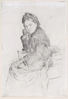 Portrait of Madame Bouquet de la Grye, 1879. Creator: Marcellin-Gilbert Desboutin