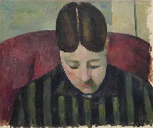 Paul 1839 1906 Prints: Portrait of Madame Cezanne, c1877. Creator: Cezanne, Paul (1839-1906)